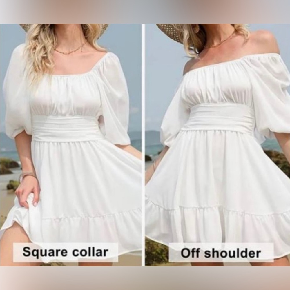 NWT White Open Back Dress